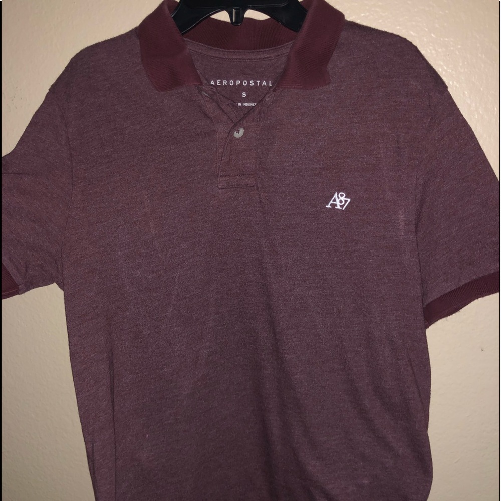 maroon aeropostale polo